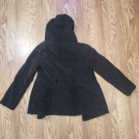 Sonoma Life+Style Corduroy Blazer Jacket Womens Size S Dark Brown Cotton Pockets - Picture 2 of 14